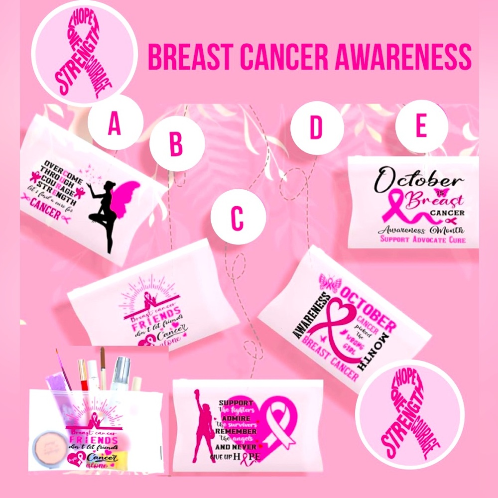 Make up bags Breast Cancer Awareness Freebie Item gifts for a cause